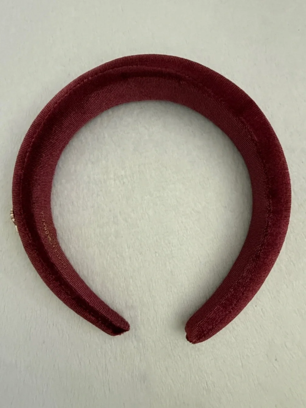 {NEW} Dolce & Gabbana Beauty | Padded Plush Velvet Headband Deep Mauve Burgundy